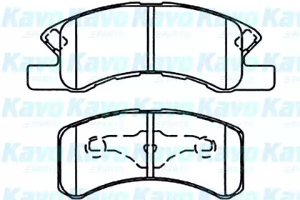 Комплект тормозных колодок KAVO PARTS BP-1514