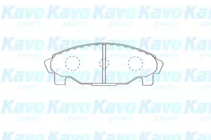 Комплект тормозных колодок KAVO PARTS BP-1521