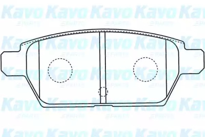 Комплект тормозных колодок KAVO PARTS BP-4568