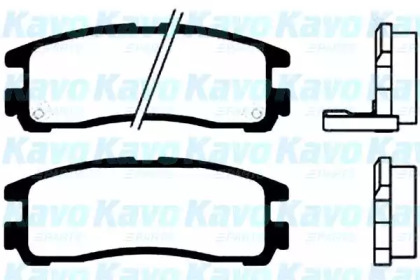 Комплект тормозных колодок KAVO PARTS BP-5522