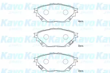 Комплект тормозных колодок KAVO PARTS BP-5563