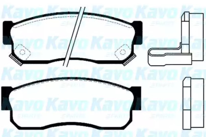 Комплект тормозных колодок KAVO PARTS BP-6510