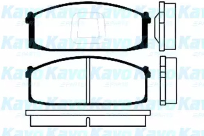 Комплект тормозных колодок KAVO PARTS BP-6524