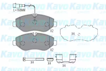 Комплект тормозных колодок KAVO PARTS BP-6612