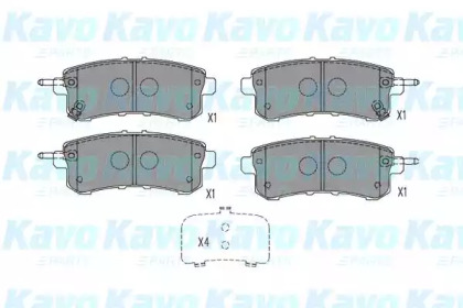 Комплект тормозных колодок KAVO PARTS BP-6628