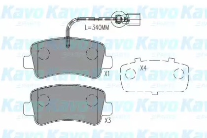 Комплект тормозных колодок KAVO PARTS BP-6629