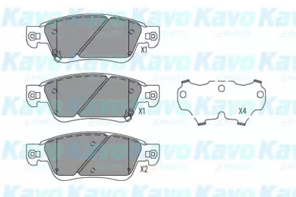 Комплект тормозных колодок KAVO PARTS BP-6633