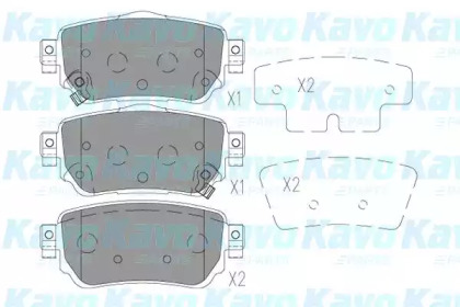 Комплект тормозных колодок KAVO PARTS BP-6634