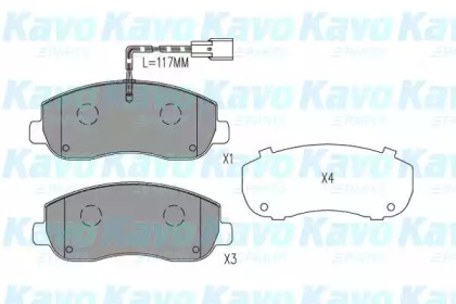 Комплект тормозных колодок KAVO PARTS BP-6635