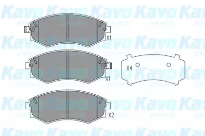 Комплект тормозных колодок KAVO PARTS BP-7502