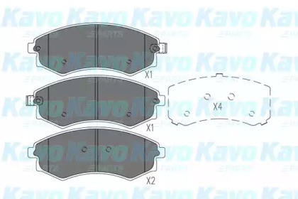 Комплект тормозных колодок KAVO PARTS BP-7508