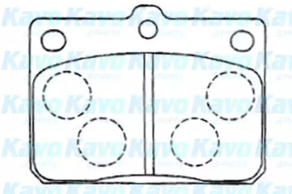 Комплект тормозных колодок KAVO PARTS BP-9089