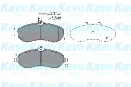 Комплект тормозных колодок KAVO PARTS BP-9162