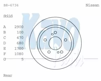 Тормозной диск KAVO PARTS BR-6736