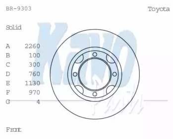 Тормозной диск KAVO PARTS BR-9303