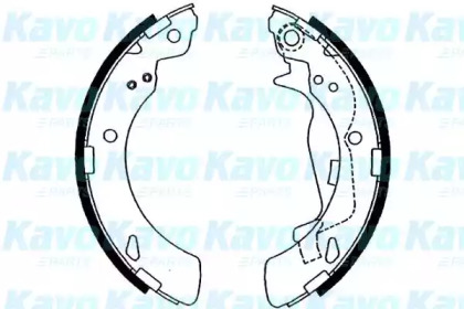 Комлект тормозных накладок KAVO PARTS BS-2912