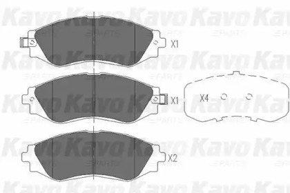 Комплект тормозных колодок KAVO PARTS KBP-1001