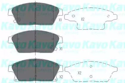 Комплект тормозных колодок KAVO PARTS KBP-1014