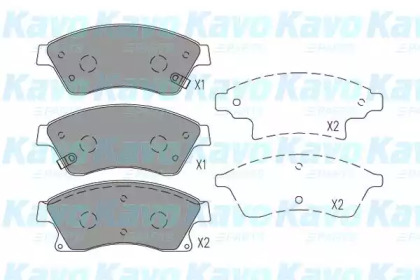 Комплект тормозных колодок KAVO PARTS KBP-1016