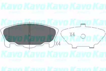 Комплект тормозных колодок KAVO PARTS KBP-1507