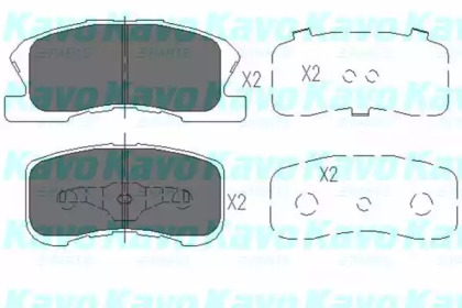 Комплект тормозных колодок KAVO PARTS KBP-1508