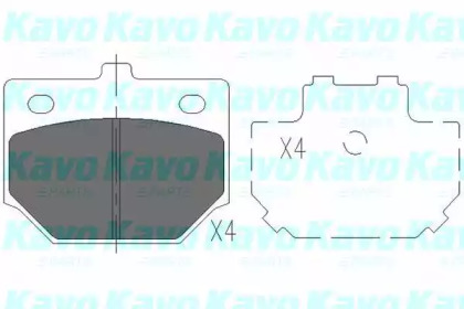 Комплект тормозных колодок KAVO PARTS KBP-1509