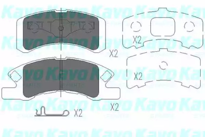 Комплект тормозных колодок KAVO PARTS KBP-1511