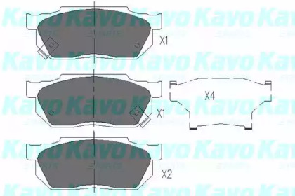 Комплект тормозных колодок KAVO PARTS KBP-2001