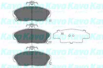 Комплект тормозных колодок KAVO PARTS KBP-2006