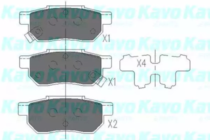 Комплект тормозных колодок KAVO PARTS KBP-2007