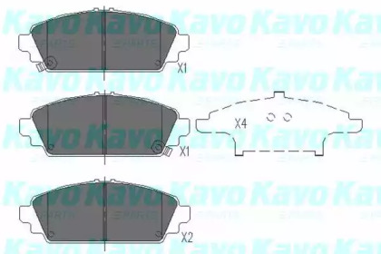 Комплект тормозных колодок KAVO PARTS KBP-2010