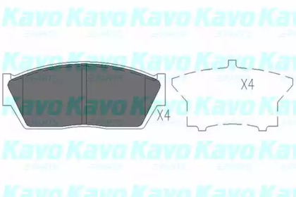 Комплект тормозных колодок KAVO PARTS KBP-2017