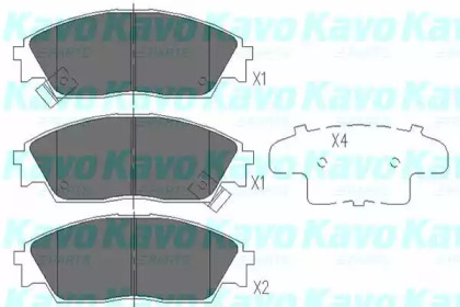 Комплект тормозных колодок KAVO PARTS KBP-2022