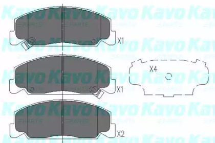 Комплект тормозных колодок KAVO PARTS KBP-2024