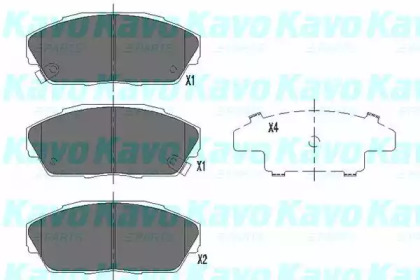 Комплект тормозных колодок KAVO PARTS KBP-2027