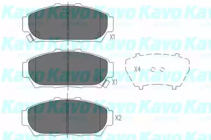 Комплект тормозных колодок KAVO PARTS KBP-2030