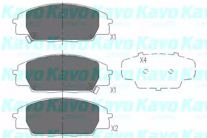 Комплект тормозных колодок KAVO PARTS KBP-2031