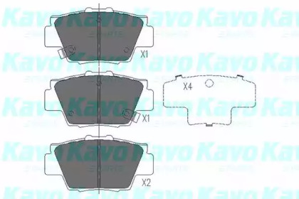 Комплект тормозных колодок KAVO PARTS KBP-2032