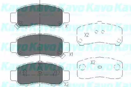 Комплект тормозных колодок KAVO PARTS KBP-2033