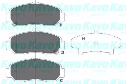 Комплект тормозных колодок KAVO PARTS KBP-2037