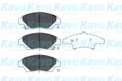 Комплект тормозных колодок KAVO PARTS KBP-2045