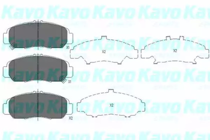 Комплект тормозных колодок KAVO PARTS KBP-2047