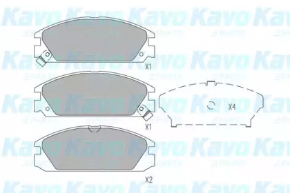 Комплект тормозных колодок KAVO PARTS KBP-2055