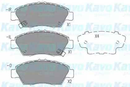 Комплект тормозных колодок KAVO PARTS KBP-2056