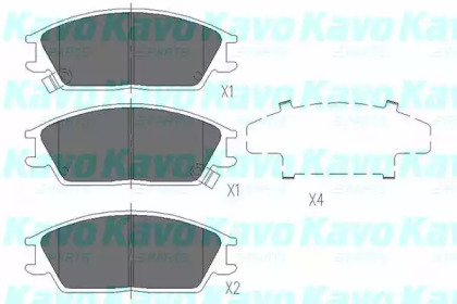 Комплект тормозных колодок KAVO PARTS KBP-3001