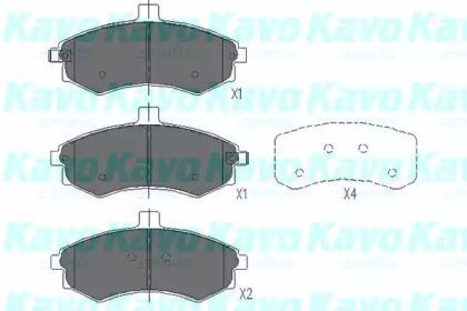 Комплект тормозных колодок KAVO PARTS KBP-3006