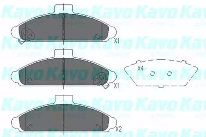 Комплект тормозных колодок KAVO PARTS KBP-3011