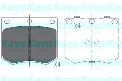 Комплект тормозных колодок KAVO PARTS KBP-3012