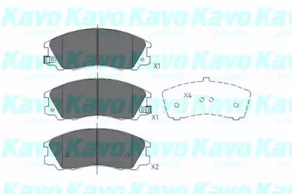 Комплект тормозных колодок KAVO PARTS KBP-3016