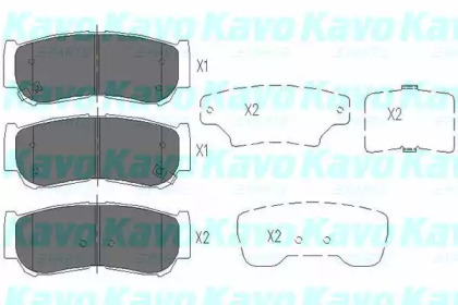 Комплект тормозных колодок KAVO PARTS KBP-3024